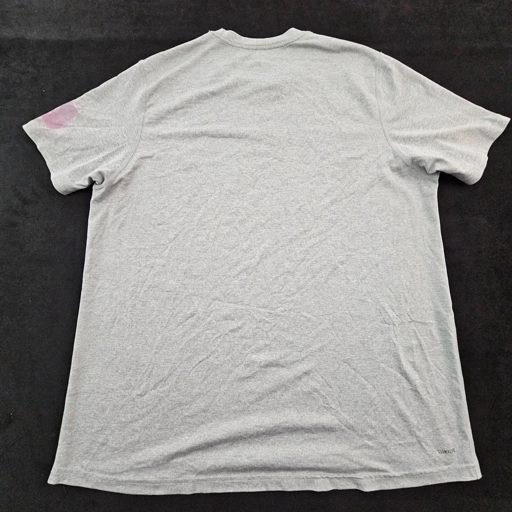 Nebraska Huskers Football adidas Gray Short Sleeve Cotton T-Shirt Men's XL